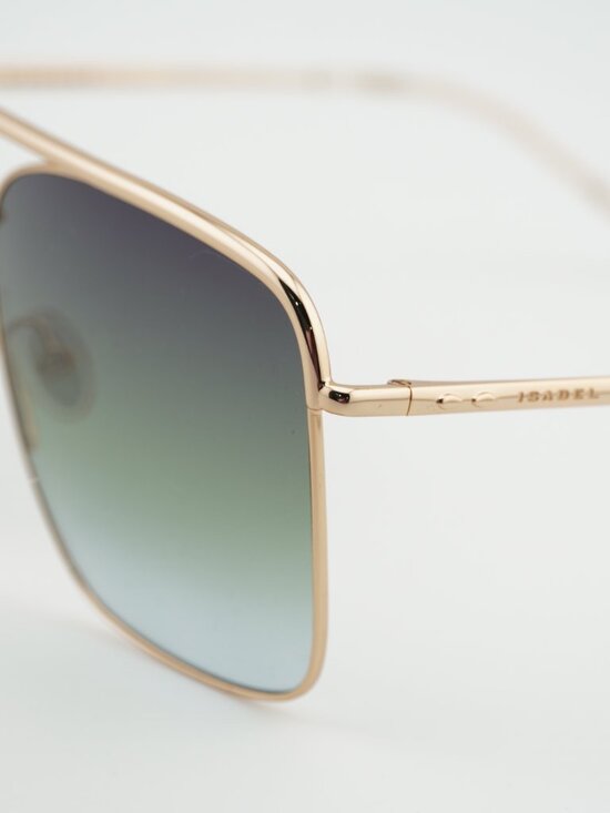 Isabel Marant IM 0118/S 0000 IB Sunglasses Gold Square Frame, Grey Green Lenses main image 4